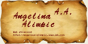 Angelina Alimpić vizit kartica